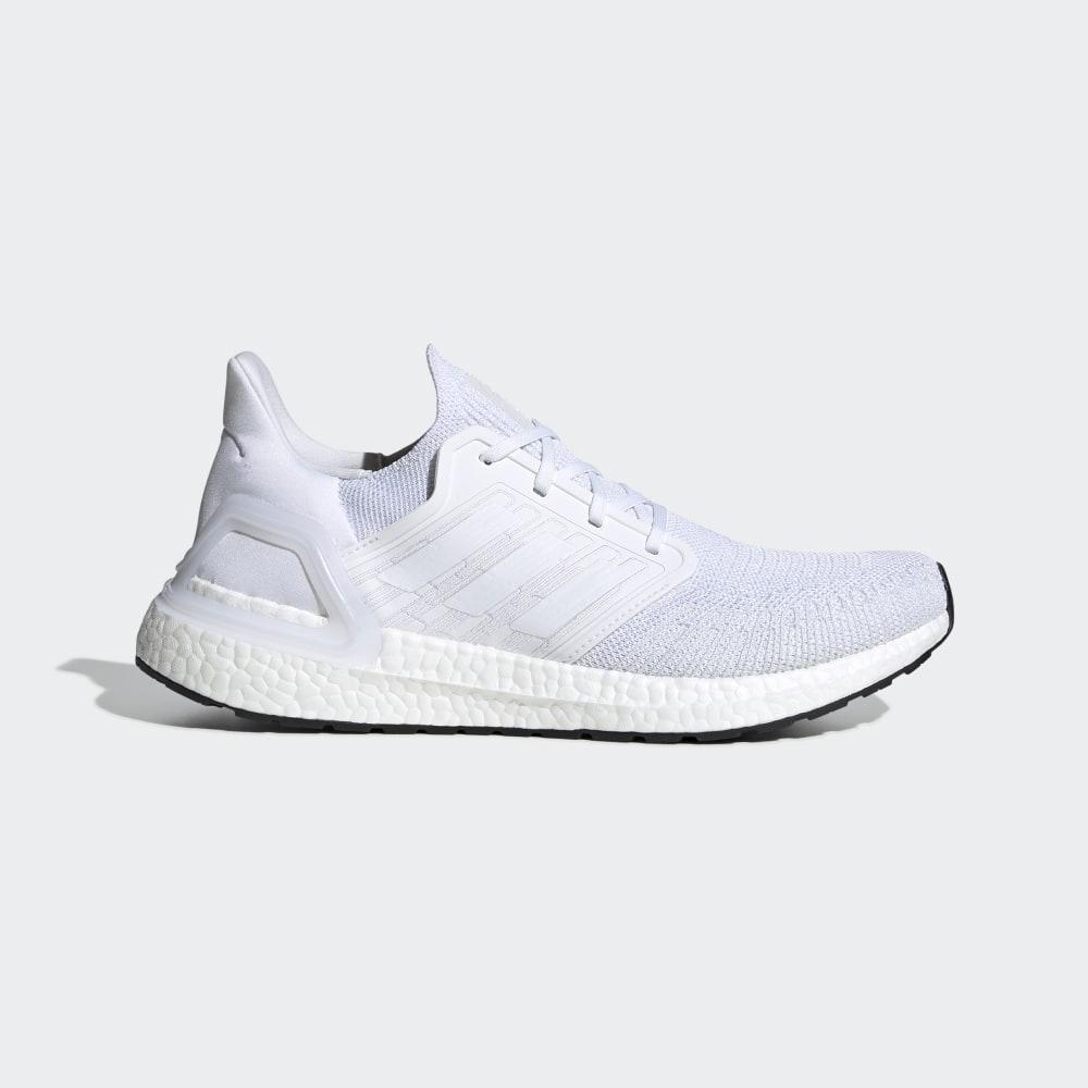 Adidas Men's Ultraboost 20 Running Shoes White/Black Ireland EF1042